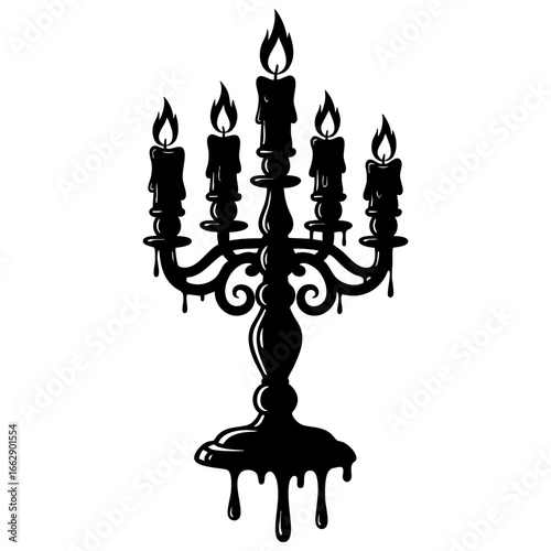 Sketchy illustration of a vintage candelabra