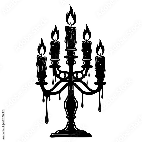 Sketchy illustration of a vintage candelabra