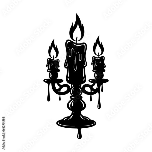 Sketchy illustration of a vintage candelabra