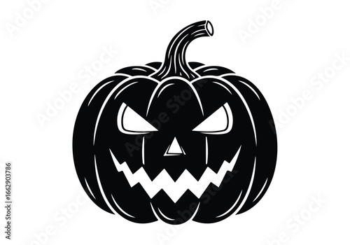 Spooky halloween jack o lantern pumpkin face scary grinning design art