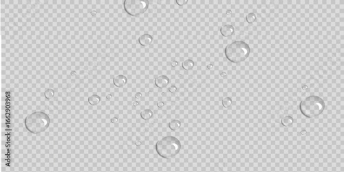 Crystal Clear Water Drop Realistic PNG