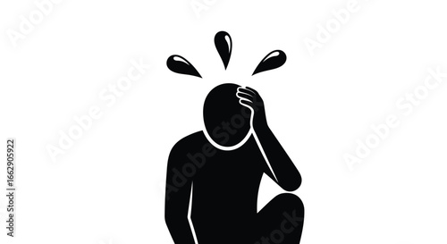 Silhouette of a person experiencing stress