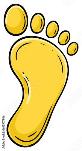 Stylized Cartoon Footprint Illustration Foot Health Awareness Footprint Graphic Design