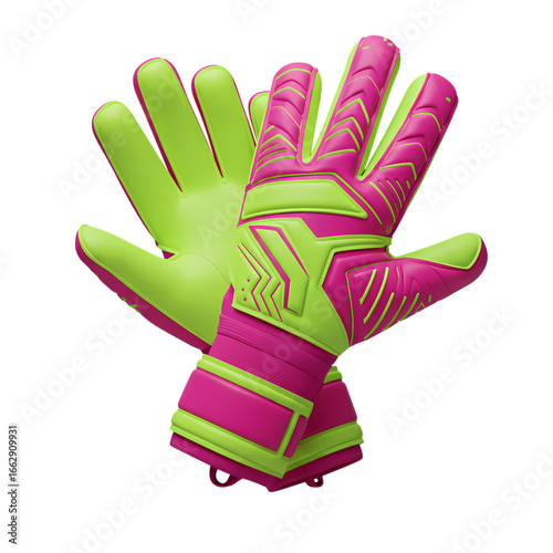 Neon Pink & Lime Goalkeeper Gloves: Pro-Level Soccer Gear