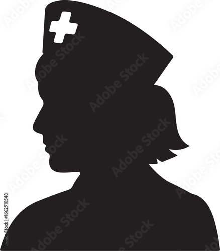 Nurse Silhouette Healthcare Professional Staff Member Support Caregiver