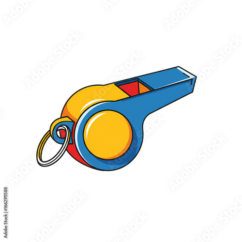 Pixel Art Whistle: Referee, Coach, Game, Sport, Signal