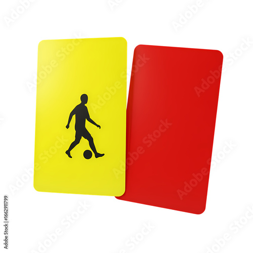 Soccer Referee Cards: Yellow and Red Cards for Penalty Decisions