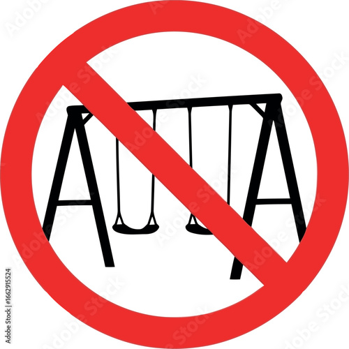 No swings allowed sign