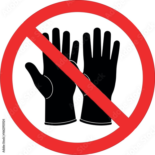 No gloves allowed sign