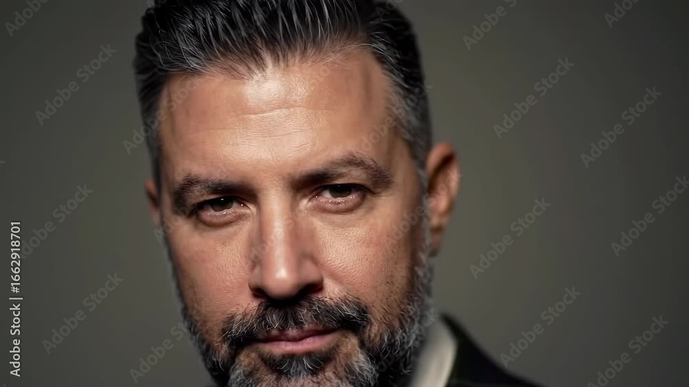 Intimate Portrait A Man's Intense Gaze Intimate Portrait A Man's Intense Gaze