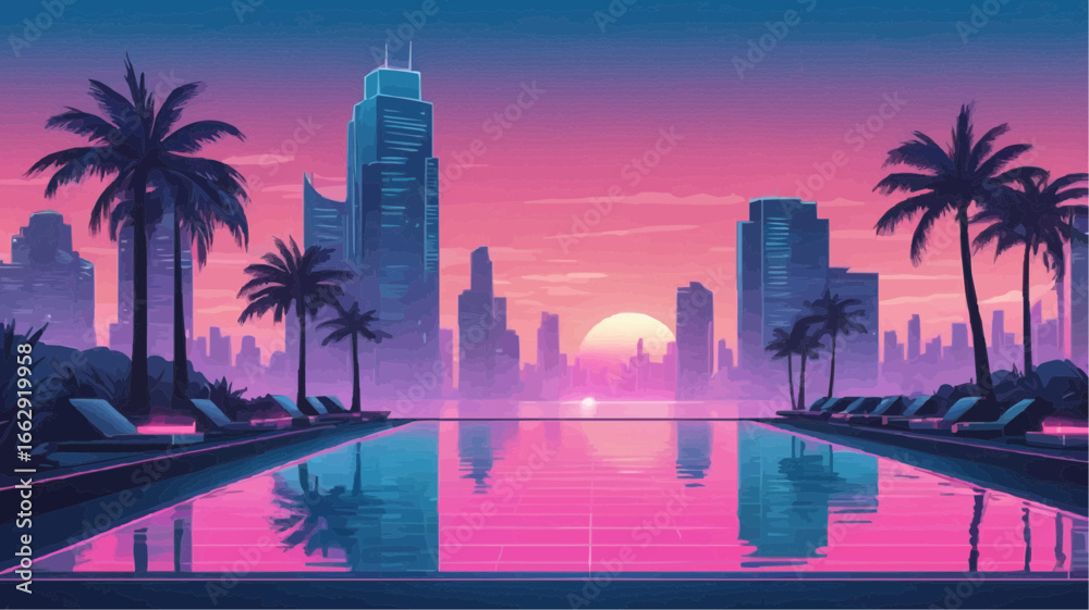 Obraz premium dubai skyline at night