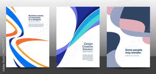 Template vector design set for Brochure, AnnualReport, Corporate Presentation, Portfolio, Flyer, layout modern, posters collection Eps10