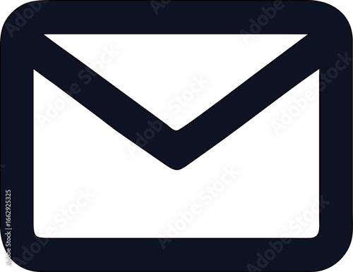 Professional mail envelope icon for email marketing, branding, or web design. Clean vector format.
