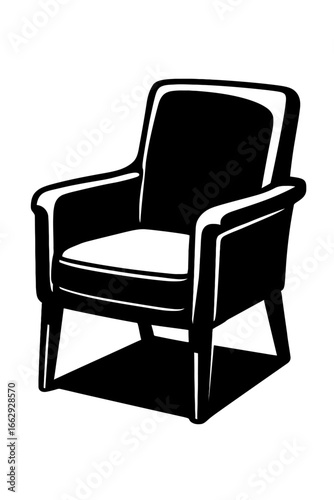 Vintage armchair vector illustration, perfect for interior design, home decor, or furniture-related concepts.