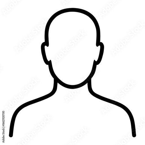 Human Figure Outline Vector - Head and Shoulders Symbol
