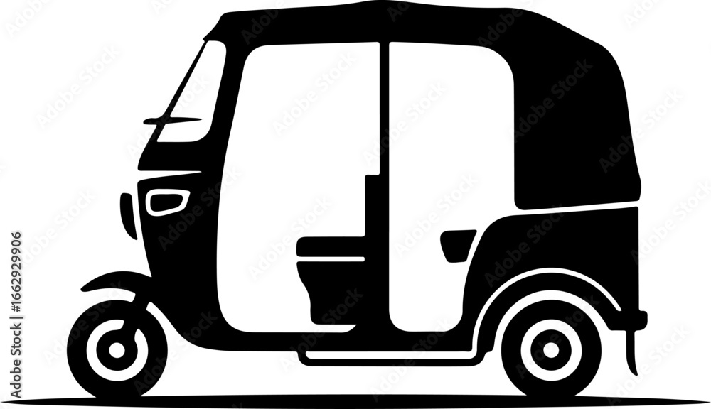 Fototapeta premium CNG Car Silhouette Vector Art