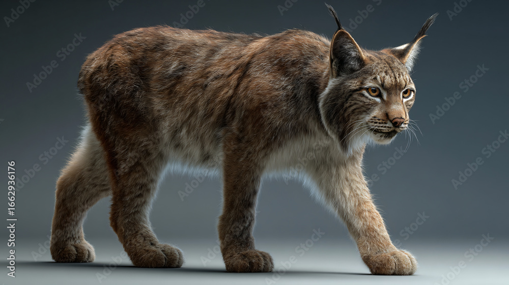 Obraz premium lynx walking