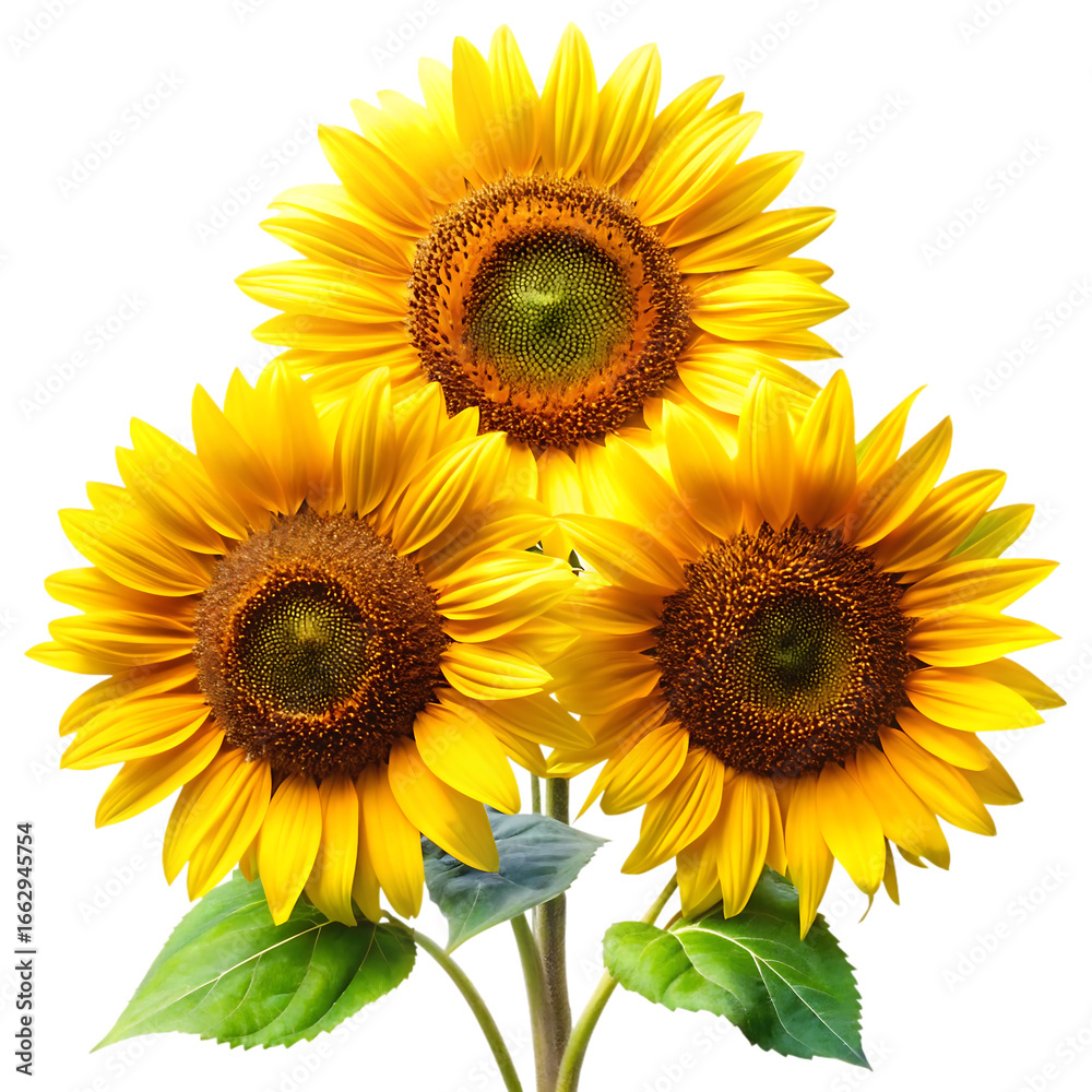 Obraz premium Sunflower isolated on a transparent background