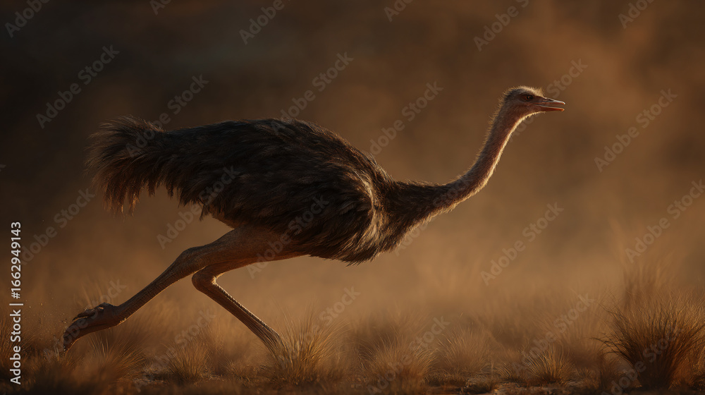 Obraz premium ostrich running