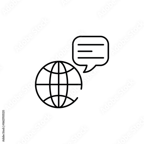 Global Survey icon design with white background stock illustration