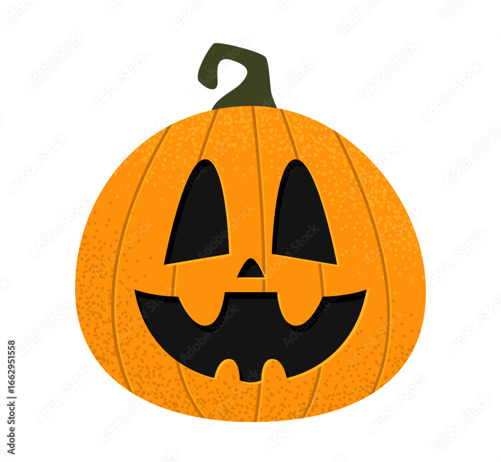 Fototapeta premium Halloween pumpkin. Cute Jack o lantern character isolated on white background.