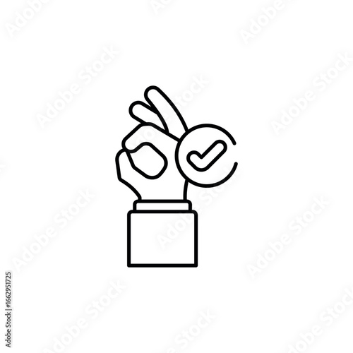 Okay icon design with white background stock illustration