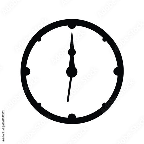Black and white clock image showing time with circular frame and hands