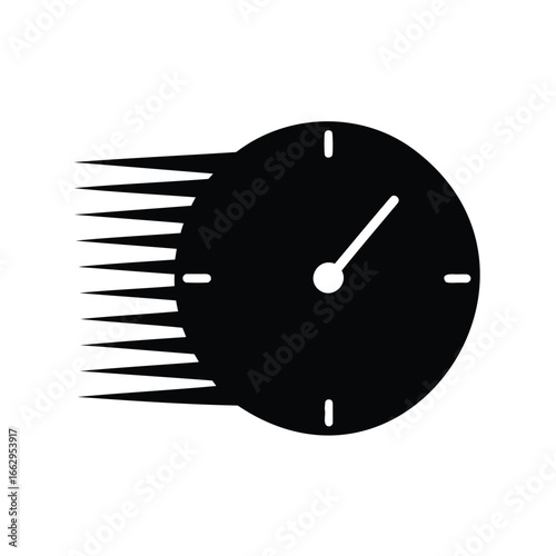 Clock moving very fast showing the time flying and time management