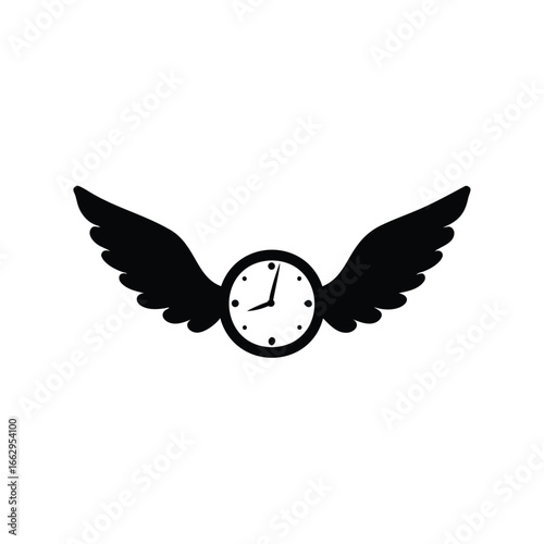 Flying Time The winged clock symbolizes the swift passage and value of time