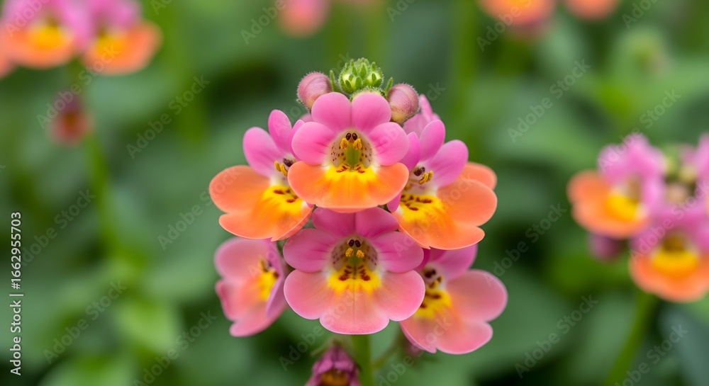 Obraz premium Orange Lantana Flower Cluster