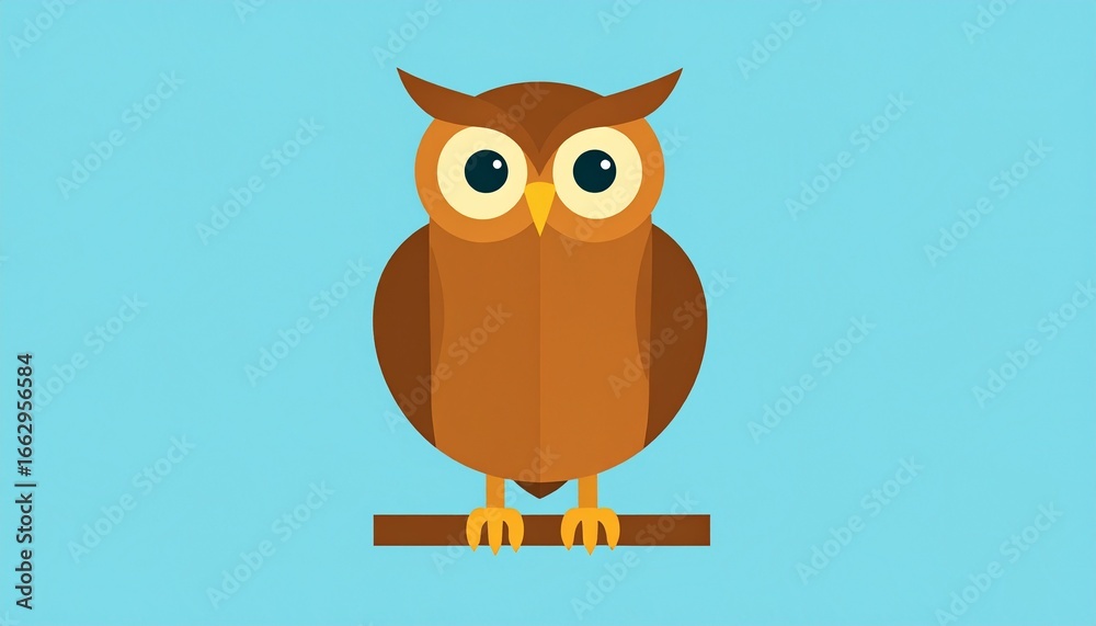 Obraz premium Modern Perched Owl Design