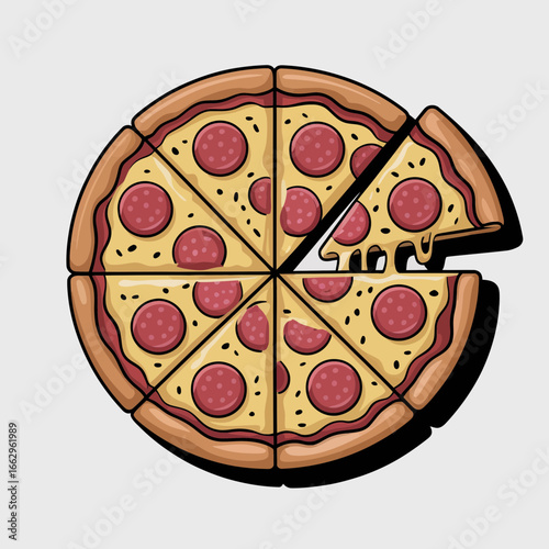 vector illustration of pizza