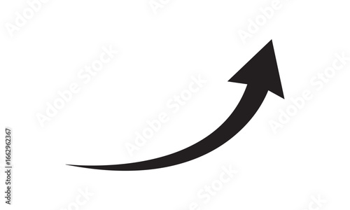 black curve arrow icon on transparent background. flat style. arrow icon for your web site design, logo, app, UI. arrow indicated the direction symbol. curved arrow sign. vector illustration eps file