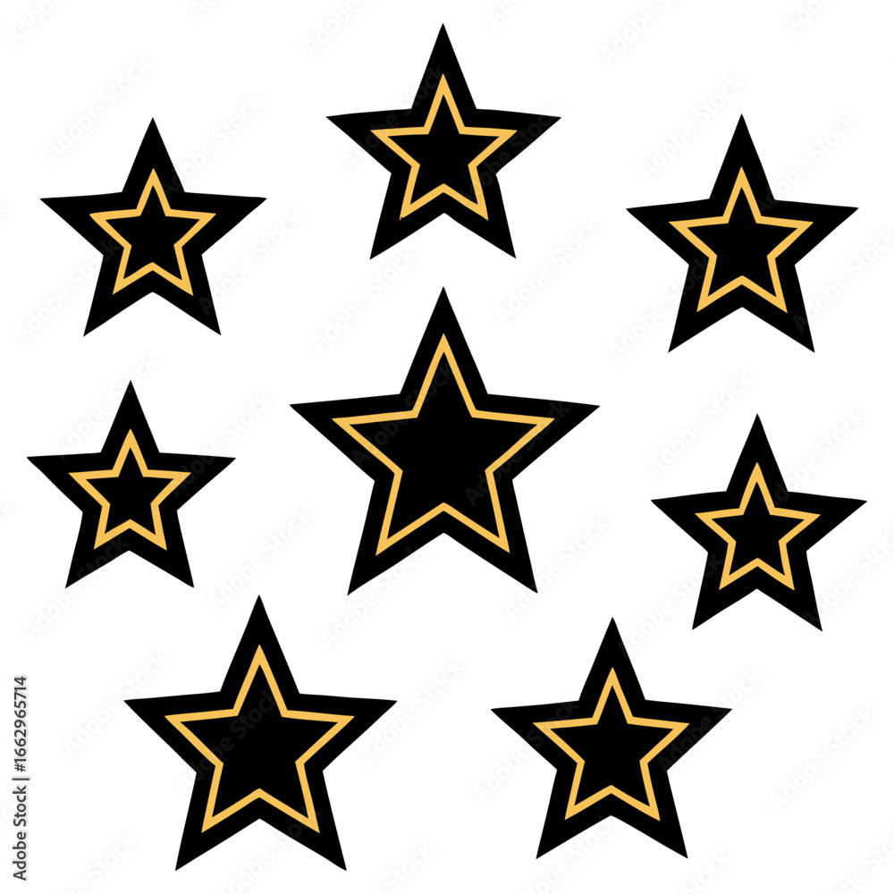 Obraz premium Stars set multiple styles