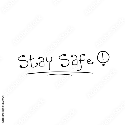 stay safe sign icon