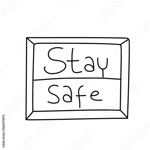 stay safe sign icon