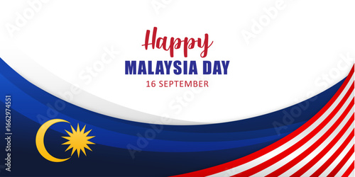 happy malaysia day 16 september banner background 