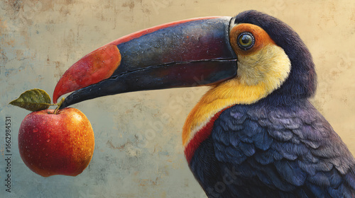 toucan eating fruit