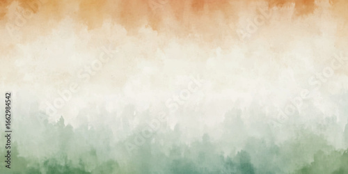 India watercolour republic day national tricolor orange green backgrounds, january, independence, brush, stroke, empty, freedom, event, festive, greeting, space, blend, banner