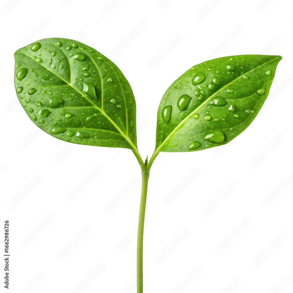 Fototapeta premium Green sprout isolated on transparent background