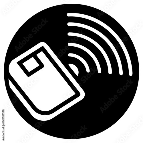 mobile phone icon on white background