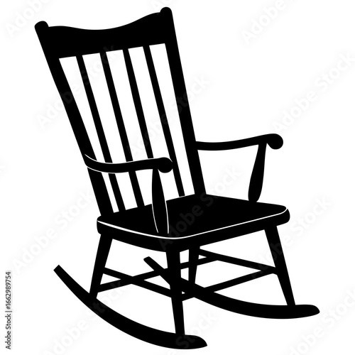 rocking chair isolated on white