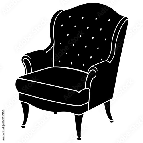 armchair isolated on white background