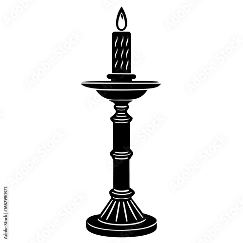 candlestick with candle