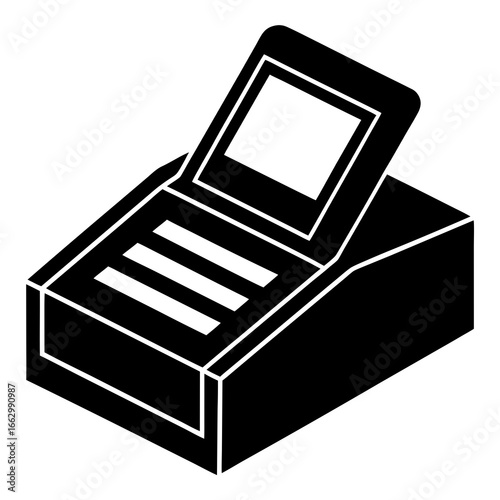 black box with a diamond