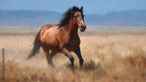 wild horse running free wild mammals