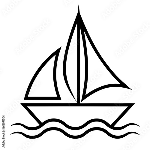 silhouette of a yacht