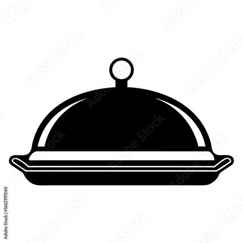 restaurant cloche isolated on white