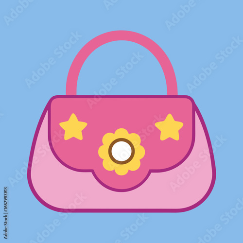 vector illustration of a handbag