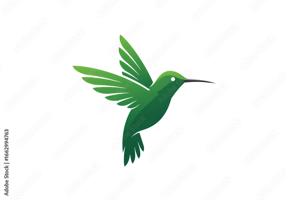 Obraz premium Pixel Art Hummingbird Green Avian in Flight Digital Illustration on transparent background